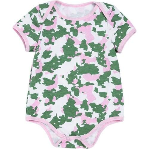 Summer Camouflage Cute Newborn Boys Short Sleeve Rompers Jumpsuit Baby One-Piece Children Clothes Cotton Sunsuit