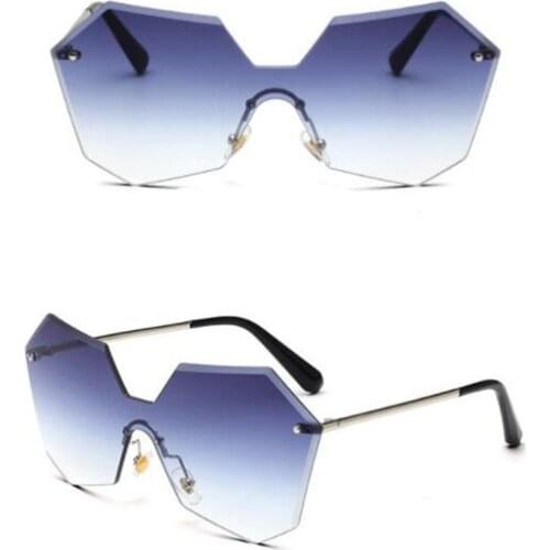 Hot selling metal Popular style New cross-border metal sunglasses rimless women men Ocean sun glasses rimless UV400 glasses