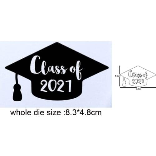 Metal cutting dies cut die mold Bachelor cap 2021 Scrapbook paper craft knife mould blade punch stencils dies