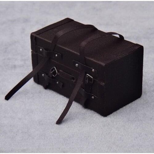 Dollhouse Miniature Leather Suitcases Travel Holiday Luggage Set for 1/12 Scale Dolls House Toys