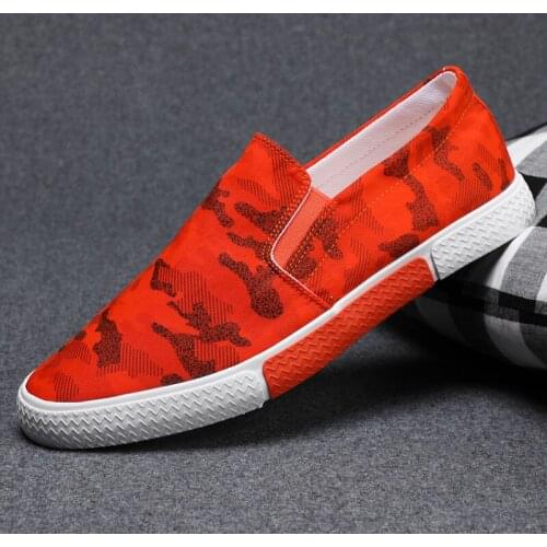 Camouflage Mens Summer Casual Shoes New Style Breathable Mens Canvas Casual Shoes Mixed Colors Mens Loafers