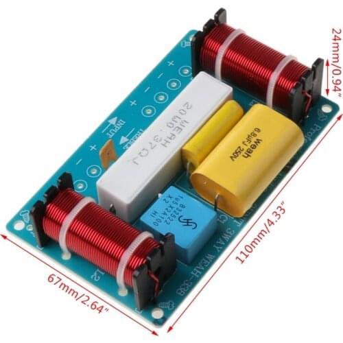 P82F WEAH-338 3 Way 120W Speaker Audio Frequency Divider High Medium Low Loudspeaker Crossover Filter