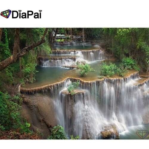 DIAPAI 100% Full Square/Round Drill 5D DIY Diamond Painting "Waterfall scenery" Diamond Embroidery Cross Stitch 3D Decor A20956