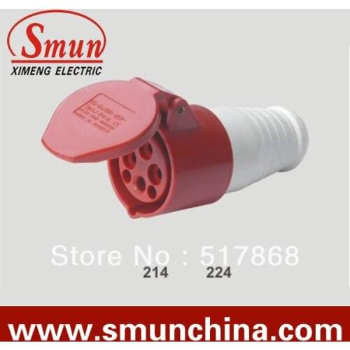 Industrial coupler 32A 380-415v 3P+E 4pin with CE ROHS 1 year warranty IP44 degree PA66 material