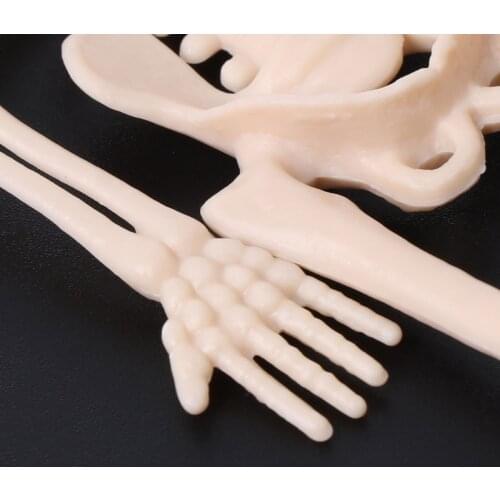 Skeleton Human Model Skull Full Body Mini Figure Toy Phone Hanger Halloween BX0D