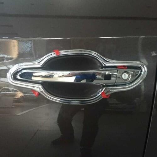Car Styling ABS Chrome Side Door Handle Bowl Cover Trim Outer Door Cup Protector Decoration For Hyundai Tucson SUV 2016 2017