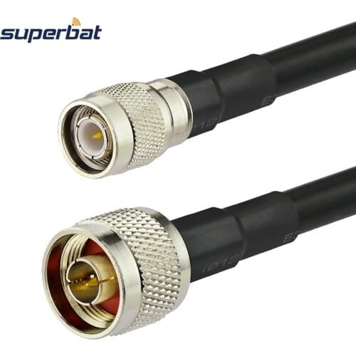 Superbat N Plug Connector to TNC Male Connector RF Coaxial Pigtail Cable Wire KSR400 5M Length 50ohm