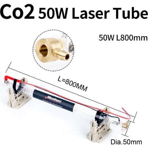 0122 Veci CO2 Laser Tube 50W 800mm Glass Laser Lamp For CO2 Laser Engraving Machine Pipe Carving Cutting Marking Spare Parts
