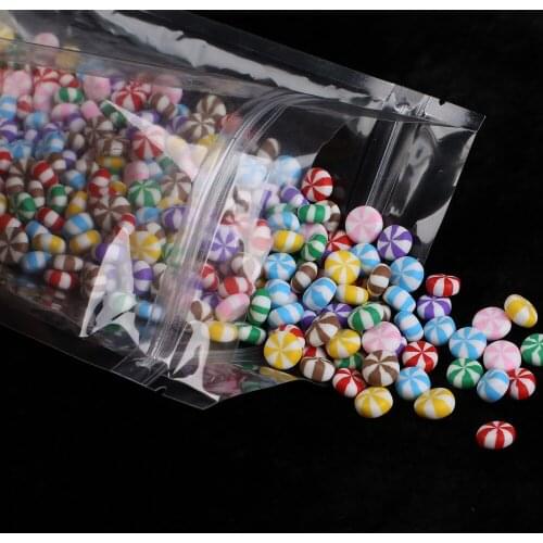 100pcs Durable Self Seal Transparent flat bottom Clear ziplock bags Reusable PET clear plastic zip lock bag 14x20cm