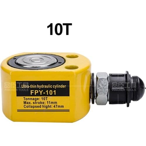 10T Ultra-Thin Hydraulic Lifting Jack Portable Separate Hydraulic Booster Hydrocylinder Oil Cylinder Stroke 11MM ZG3/8"