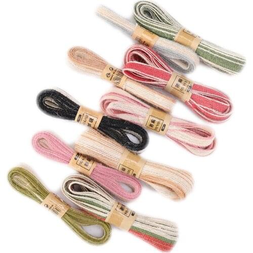 2pcs 3/5m Natural Burlap Wired Ribbon Fabric Craft Ribbon DIY Wrapping Burlap Ribbon for Wedding Home Christmas Party Decoration