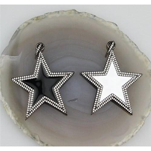 29mm 5pcs/lot enamel cz star pendant,delicate zircon micro pave charm,diy star necklace/earring jewelry popular accessories