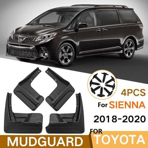 4 PCS Mudflap For TOYOTA Sienna 2018-2020 Front Rear Car Fender Mud Flaps Guard Splash Flap Mudguards Accessories