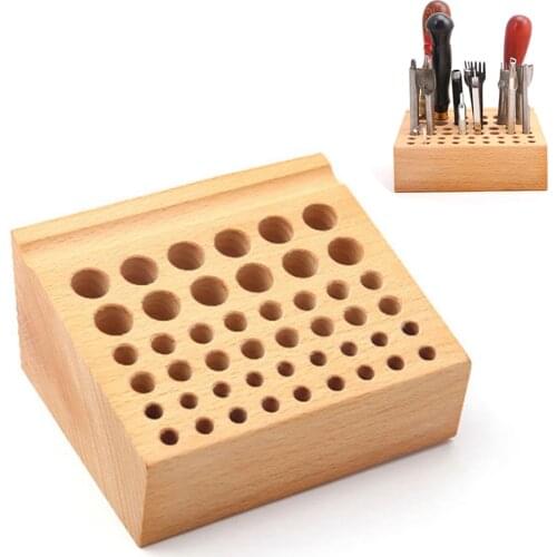 46/98-Hole Handmade Leather Goods DIY Punch Diamond Cutting Leather Carving Printing Tool Rack Multifunctional Storage Holder