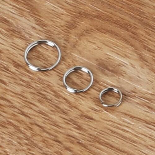 800Pcs/lot New Arrival 6 8 10mm Rhodium Plated Alloy Double Loops Open Jump Rings&Split Rings For DIY Jewelry Findings