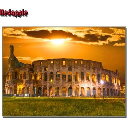 Roman Colosseum Architectural Landscape 5d Diy Diamond Painting Picture Diamond Embroidery Full Square/Round Diamond Mosaic art