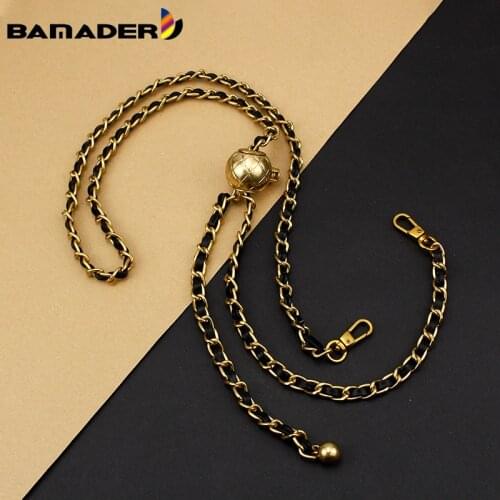 BAMADER Chain Strap Round Bead Decoration Bag Chain Belt Strap High-quality Metal Chain Replacement Luxury Brand Chain Bag Strap