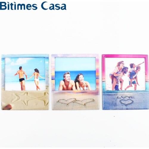 Bitimes Love Beach Magnetic 3PCS/Set Photo Frame DIY Magnetic Pictures Refrigerator Fridge Magnets Sticker Home Decoration Gifts