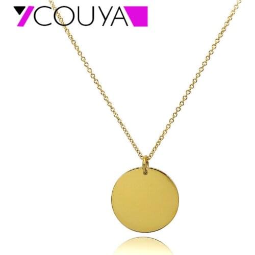 Couya 2018 Metal Stainless Steel Jewelry For Women Circular Design Choker Steampunk Gothic Bijoux Femme Harajuku Necklace
