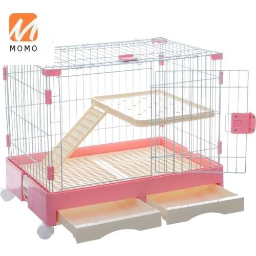 Rabbit Cage Automatic Dung Cleaning Breeding Indoor Home Rabbit Nest House Pet Cage Villa Anti-Spray Urine