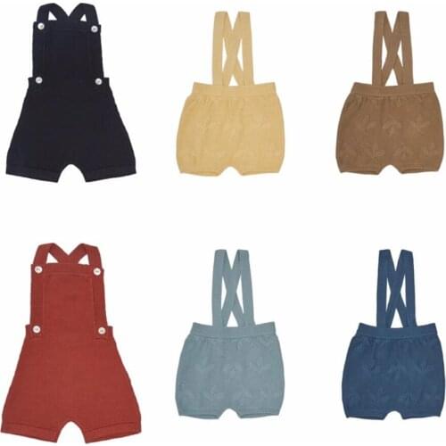 Baby Boys Overalls 2021 New Spring Summer FUB Brand Infant Girls Jumpsuits Shorts Pant Knit Breathable Toddler Overalls Clothes
