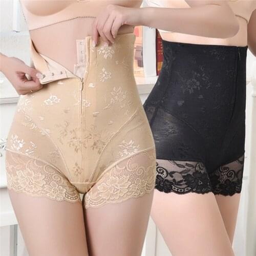Women High Waist Trainer Body Zip Shaper Panties Tummy Belly Control Slimming Control Shapewear Girdle Underwear Waist Trainer