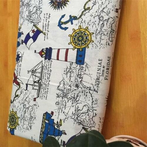 Patchwork Cotton Linen Fabric Printed Linen Cotton Fabric Patchwork Sewing Quilting Canvas Material For DIY Textile Tablecloth