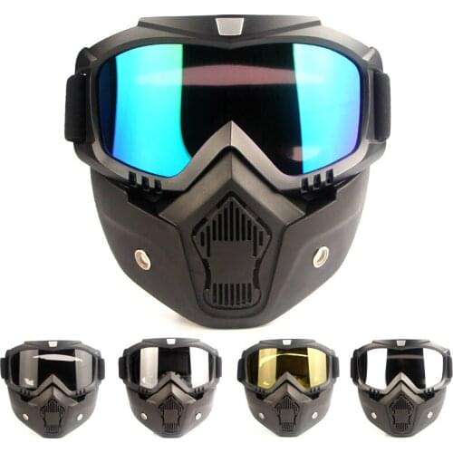 New Arrival The Most Popular Detachable Modular Mask Goggles And Mouth Filter for Motorcycle Helmet Moto Casque Casco Capacete