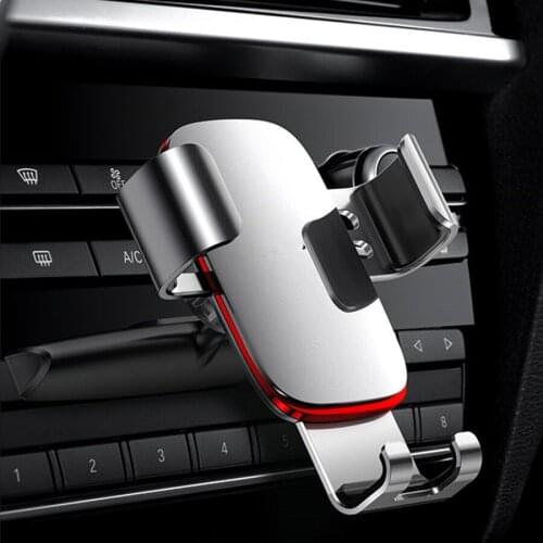 Metal Gravity Car Phone Holder Silver Car Mount CD Slot Aluminum alloy For iPhone Samsung Xiaomi Mobile Cell Phone