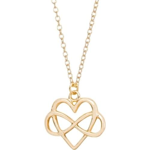 Fashion infinite love symbol pendant necklace plated necklace clavicle necklace for women and color