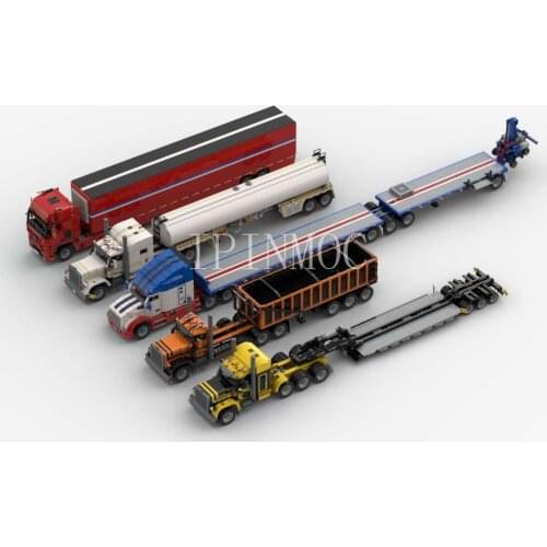 New technology legoins lepins building block moc-3125 kenworth t680 semi truck remote control assembly toy boy birthday gift