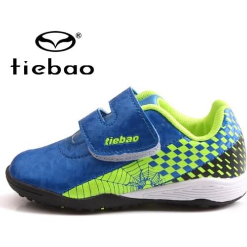 2021 New Kids Football Sneakers Hook and Loop Soccer Shoes TF Football Boots Turf Chuteira Futebo Outdoor Boys Girls Training