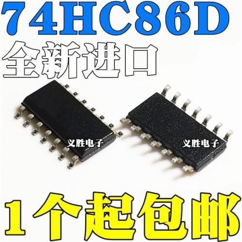 2PCS New and original 74HC86D SN74HC86DR HC86 SOP14 Logic chip IC Logic chip IC, 3.9 MM wide, 2 input 4 xor gate