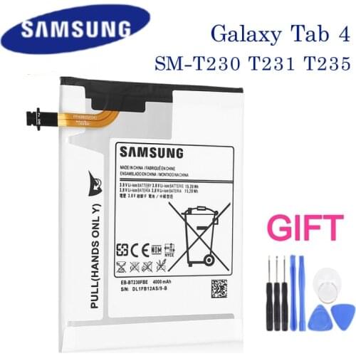 SAMSUNG Original Tablet Battery EB-BT230FBE 4000mAh For Samsung Galaxy Tab 4 7.0 7.0" T230 T231 T235 SM-T230 SM-T231 SM-T235