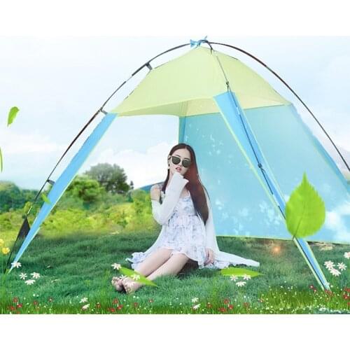 Portable outdoor Camping Beach Tent Fishing Picnic Travel triangle Camping tent UV Protection summer палатка beach accessories