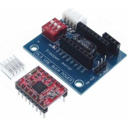 1pcs blue A4988 DRV8825 Stepper Motor Driver Control Panel + 1pcs a4988 Stepper Motor Driver For 3D printer Smart Electronics