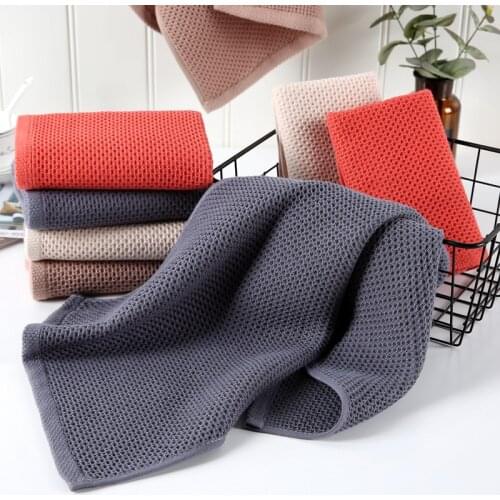 4Pc/Set 100% Cotton Hand Towels for Adults Plaid Hand Towel Face Care Magic Bathroom Sport Waffle Towel 35x75cm