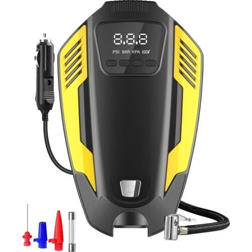 Portable Air Compressor 12V Electric Air Pump LED Lighting Digital Display For Car Tires Portable For Auto Bicycles Motorcycle