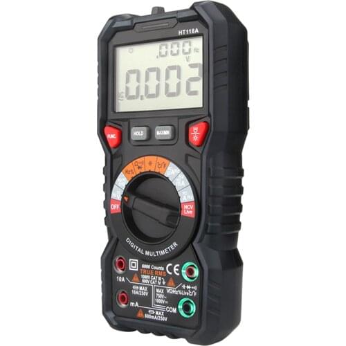 Professional 1000V True RMS Digital Multimeter AC DC Volt Amp Meter Ohm Capacitance Hz Tester