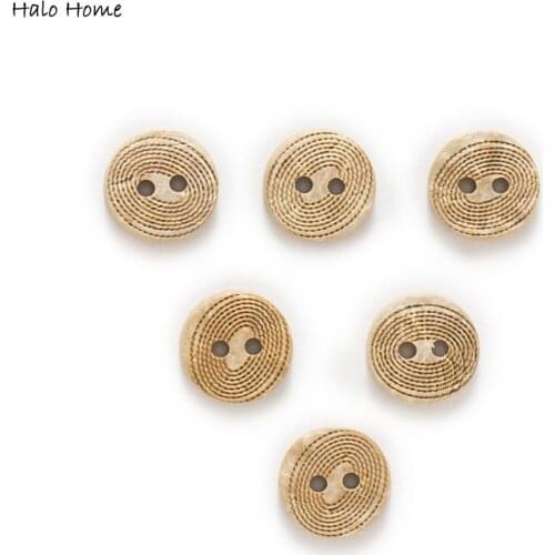 30pcs 2 Hole Coconut Buttons Dot Clothing Decor Sewing Scrapbooking Home Handwork Gift Card Making DIY 13mm