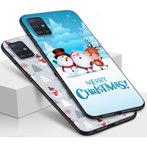 Christmas Snowman Snow Case For Samsung Galaxy A32 A42 A72 5G A21S A51 A71 A31 A52 A41 A11 A01 A91 A12 A02 Cell Phone Soft Cover