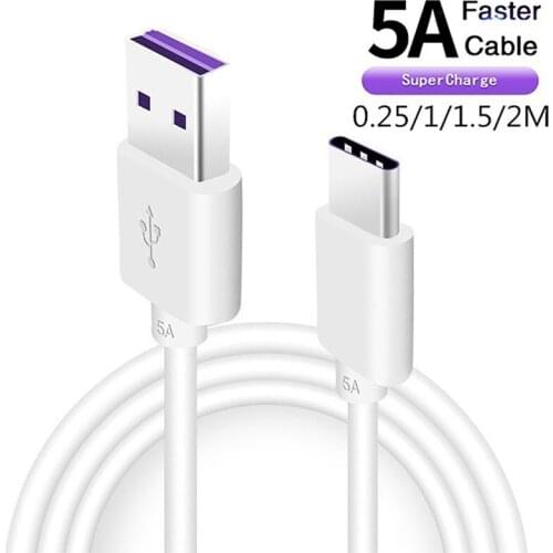 For Huawei mobile phone Tablet 5A Super Quick Charger Type C USB 3.0 dada Cable for Huawei P30 lite P40 Mate 20 10 Pro Honor 9X