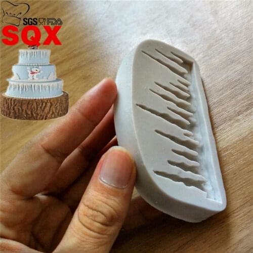 Icicle shape silicone cake mold fondant mold DIY cake decorating tools chocolate gumpaste mould Birthday Wedding Cupcake SQ16152