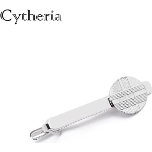 Vintage classic silver color round enamel tie clip for man Business Tie Clips party accessories gifts men suit jewelry