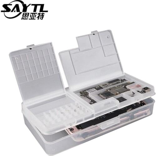 Storage Box Mobile Phone Repair Tool Box Storage Box for iPhone Motherboard Component Storage Case Container Outillage DIY
