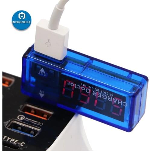 Phone Motherboard Power Charger Doctor USB Detector Repair LCD USB Port Output Current And Output Voltage Charger Tester Meter