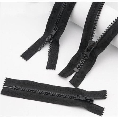 Zippers for sewing DIY materials NO.5 and 8 resin coarse teeth closed black zipper down clothes pocket zipper for garment FZ37