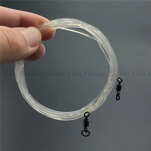 1M Carp Fishing free lead Leader Line Braided/Fluorocarbon/Nylon With spinner Quick Change Swivel lead core leader hook link
