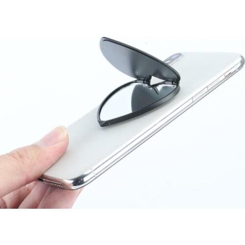 20-100pcs blank white/black heart Mirrors mobile phone folding stretch bracket Phone Holder