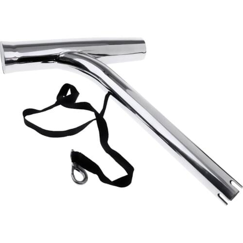 304 Stainless Steel Outrigger Boat Fishing Rod Holder Pole Rest Tube with Strap